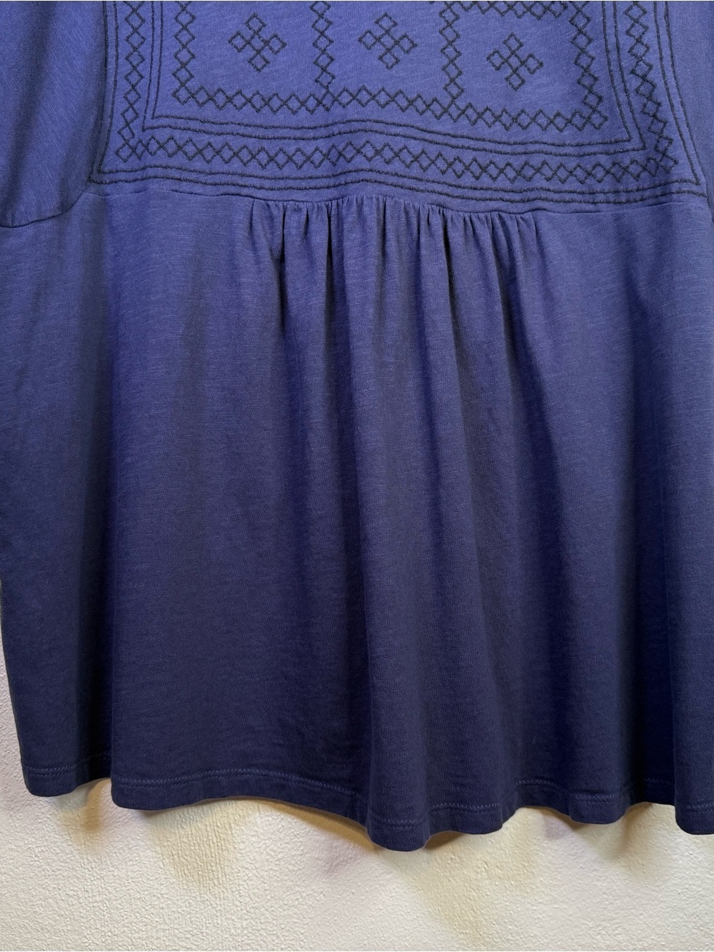 Gloria Vanderbilt Blue Short Sleeve Embroidered Top Women’s Size XXL - Picture 4 of 15